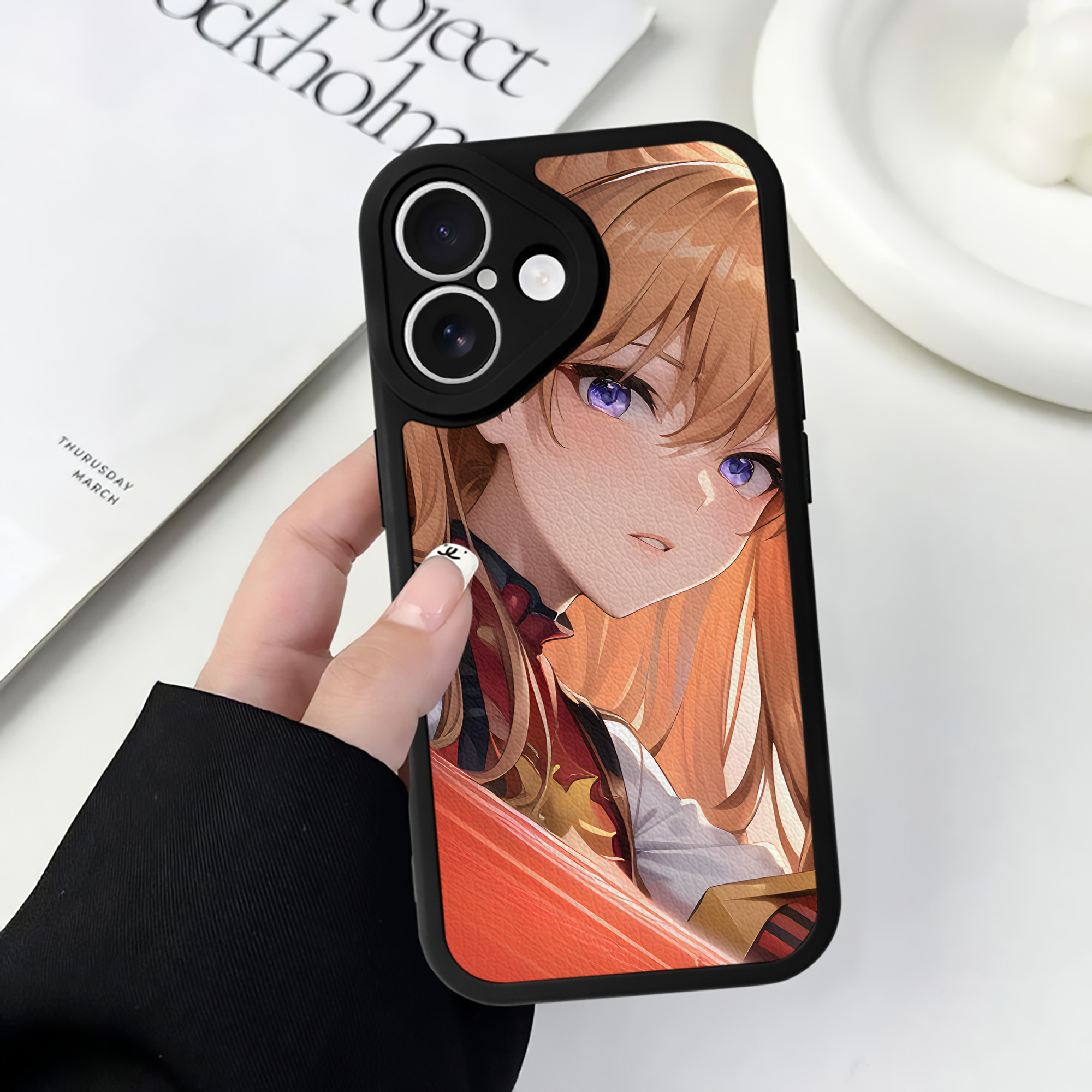 （画像用） EVA 新世紀エヴァンゲリオン 【iPhone 16シリーズ対応】シリコンスマホケース（レザー調） 材質：シリコン